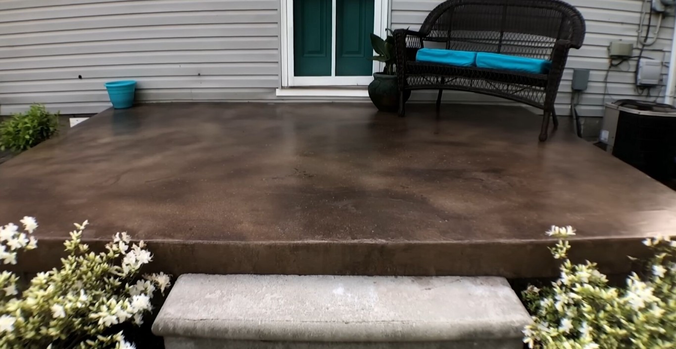 Low-maintenance concrete patio installation in Columbus, IN